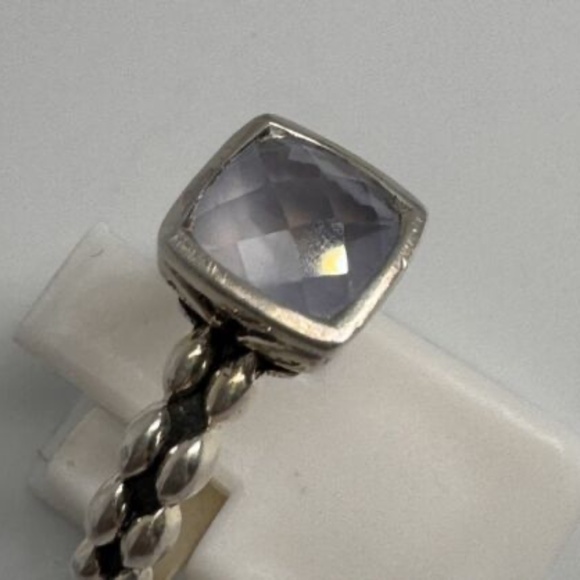 Angela by John Hardy Moonstone/Chalcedony Silver Ring, size 6, preloved - Picture 1 of 6
